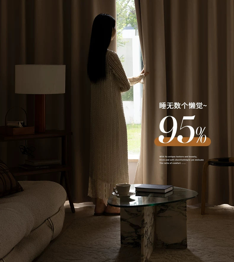 2026 New Summer Blackout Curtain Fabric, Sunshade and Heat Insulation for Living Room and Bedroom, Simple Modern Blackout Curtain Finished Product