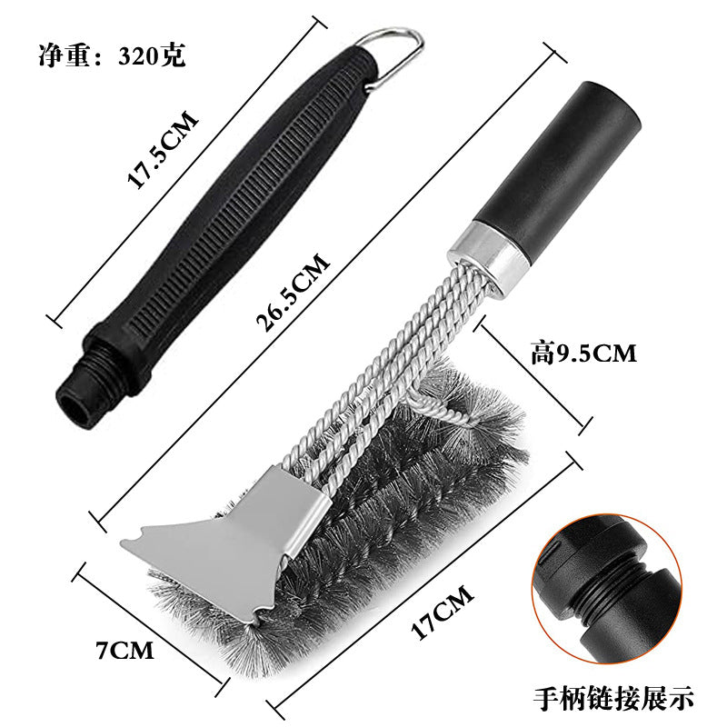 Amazon's Best-Selling Stainless Steel Barbecue Brush Wire Brush Barbecue Grill Cleaning Brush Bbq Barbecue Tool Brush