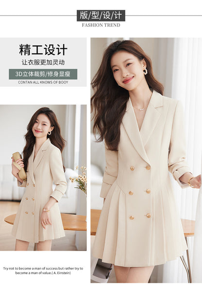 High-grade suit dress women's spring and autumn 2024 New elegant waist-tight small beauty salon professional work clothes