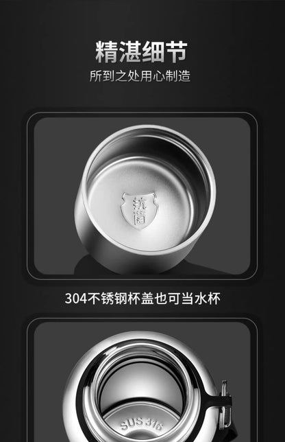 Large Capacity 316 Stainless Steel All-Steel Pot Men's Outdoor Travel Mountaineering Portable Thermos Cup Wholesale Cross-Border