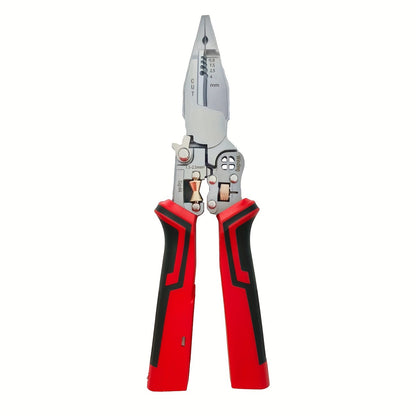 8-in -1 multifunctional wire stripper for electrician with power measurement, wire cutting, cable scissors, multi-purpose wire stripping, wire pressing and wire splitting pliers