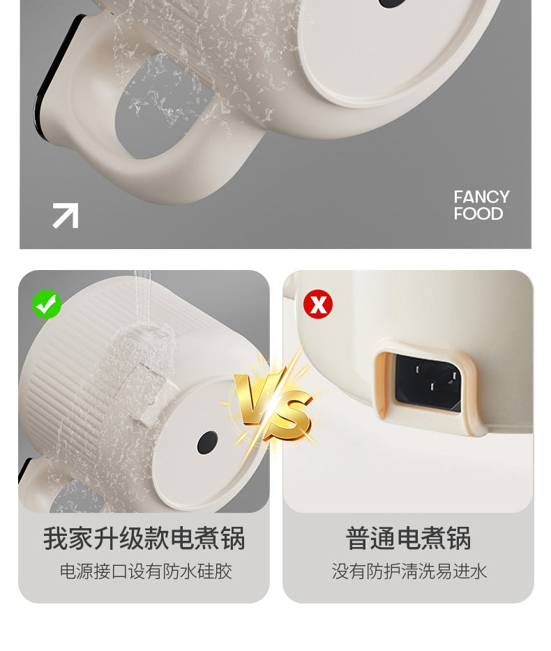 Light Sugar Rice Cooker Ceramic Glaze Non-stick Mini Electric Cooking Pot for Cooking Rice Dormitory Household Cooking Noodles Rice Soup Separating Rice Cooker