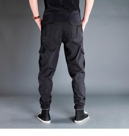 Ice Silk Crock Pants Men's Leg-tipped Summer Thin Casual Pants Loose plus size Quick-drying Pants Fashion Brand Sports Pants