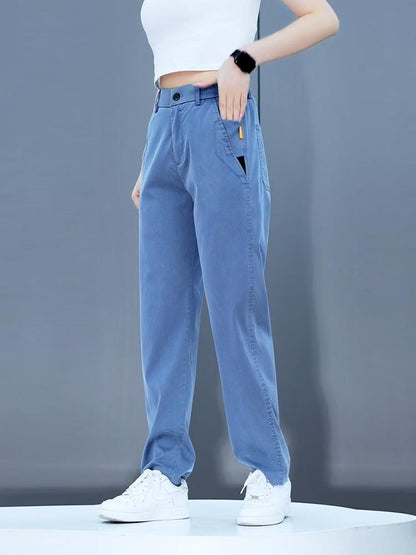 Lyocell Tencel Casual Pants for Men, New Summer Thin Straight-Leg Drapey Wide-Leg Pants, Loose Sports Ice Silk Long Pants