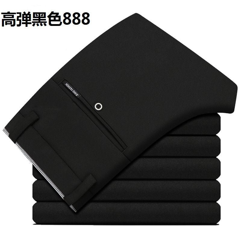 28-40 Summer New Men's Casual Pants Slim-fit Elastic Small Straight Korean Style Suit Pants Men's Pants