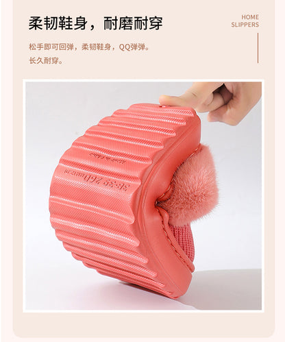 Slippers for Women Winter 2025 New Warm Indoor Home Non-Slip Thick-Soled Cotton Slippers Men's Wool Slippers Autumn and Winter