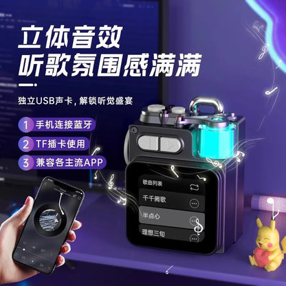 New metal bluetooth speaker atmosphere light portable speaker high power wireless mini stereo high sound quality
