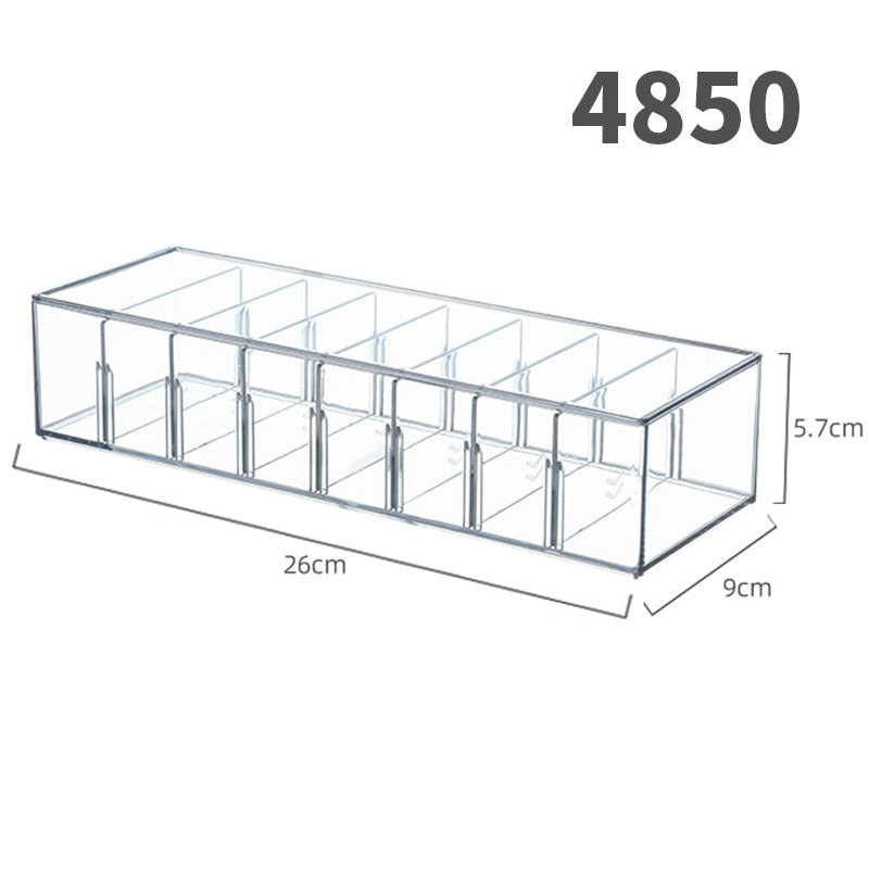 Enlarge 40cm Long Transparent Box Narrow Long Square Storage Box 15cm Wide Water-tight Drawer Finishing