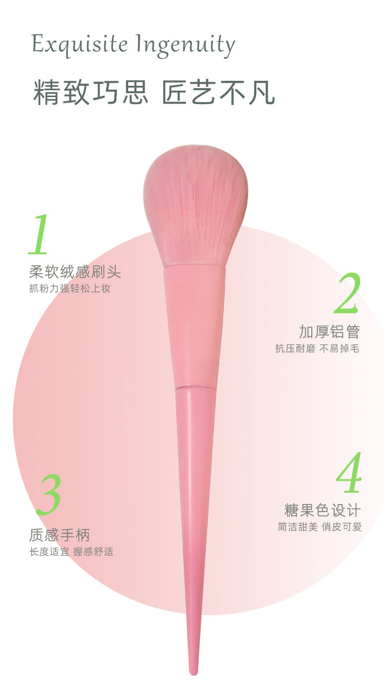 New Cross-Border Makeup Brush Set 17 Candy-Colorfuled Macaron Colorful Brush Loose Powder Brush Eyebrow Brush Factory Direct Sale