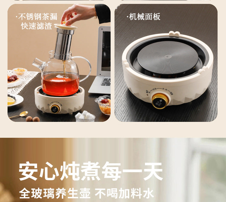 Multifunctional Health Pot Household Boiling Teapot Office Flower Teapot Glass Kettle Reservable Health Cup Gift