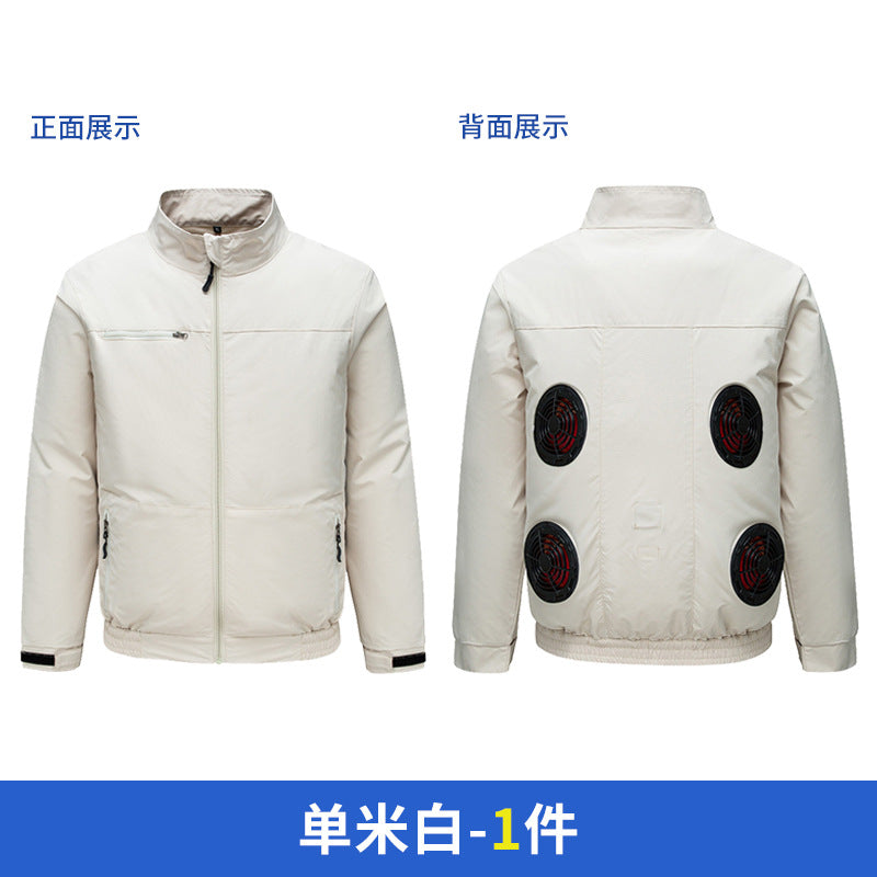 Cross-border New Smart Air-conditioning Clothing Jacket Clothes with Fan Outdoor Work Uniform Labor Protection Duty Fan Clothing