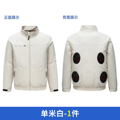 Cross-border New Smart Air-conditioning Clothing Jacket Clothes with Fan Outdoor Work Uniform Labor Protection Duty Fan Clothing