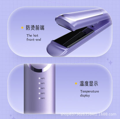 A generation of cross-border straight roll dual-purpose hair straightener portable electric splint hair salon household wet and dry curling iron