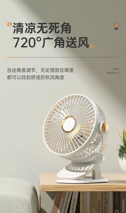Cross-border Applicable Gift USB Charging Clip Fan Home Dormitory Office Desk Desktop Bedroom Long Endurance