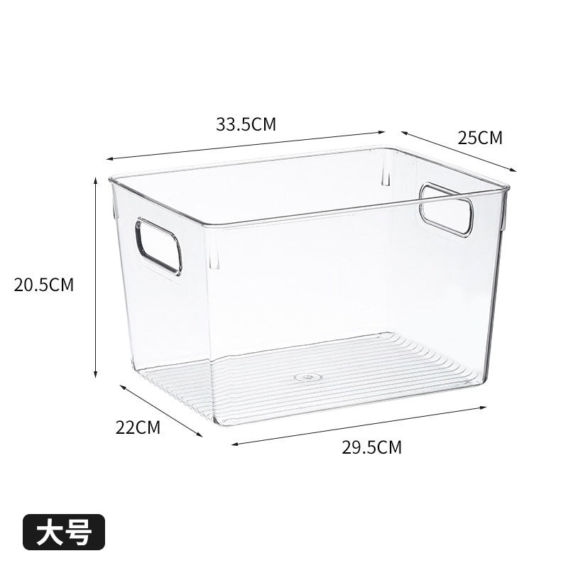 Multi-size Transparent Refrigerator Storage Box Snacks and Sundries Storage Box Cosmetic Finishing Multifunctional Transparent Superposable
