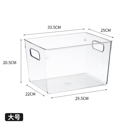 Multi-size Transparent Refrigerator Storage Box Snacks and Sundries Storage Box Cosmetic Finishing Multifunctional Transparent Superposable