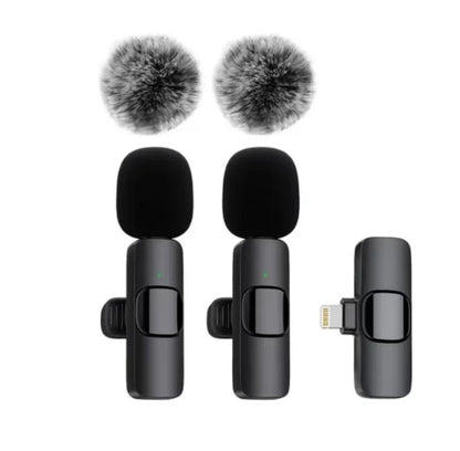 Cross-border new wireless collar clip microphone factory portable audio video recording mini K1 microphone