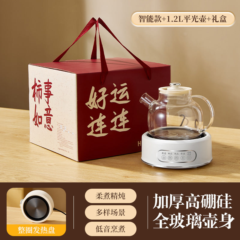 Health Pot Multi-functional Home Office Full Glass Flower Tea Pot Large Capacity Kettle Boiling Tea Pot Gift Box Gift