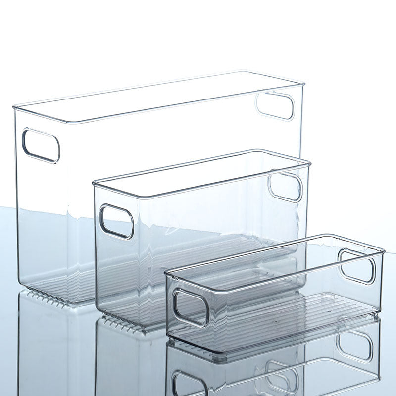 Desktop Storage Box Drawer Built-in Partition Transparent Acrylic Narrow Long Rectangular Cosmetic Workstation Kitchen