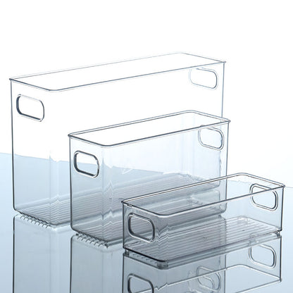 Desktop Storage Box Drawer Built-in Partition Transparent Acrylic Narrow Long Rectangular Cosmetic Workstation Kitchen