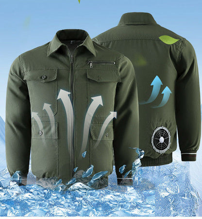 25 New Air-conditioning Clothes with Fan Outdoor Work Air-conditioning Shirt Factory Direct Cross-border Wholesale Exclusive