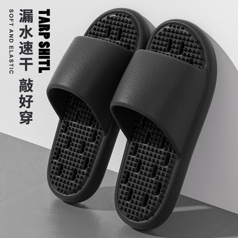 Mute Leakage Slippers Women's Bathroom Bath Non-Slip Home Indoor Toilet Hollow Hole Eva Slippers