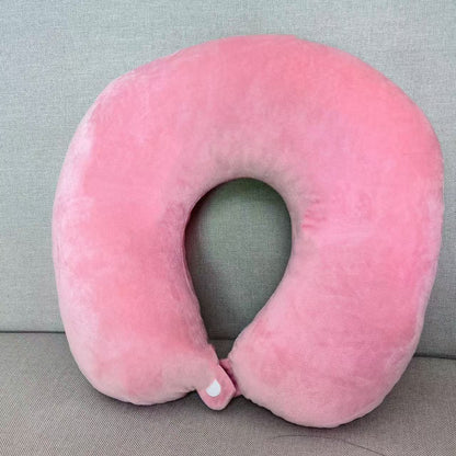 2025 New Cross-Border U-Shaped Pillow Portable Pp Cotton Office Nap Cervical Pillow Car High-Speed Rail Neck Pillow Wholesale