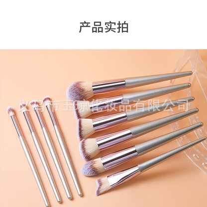 Cross-Border Popular Makeup Brushes 18 Pieces Champagne Color Wooden Handle Set Brushes Eye Shadow Brush Cosmetic Bag Beauty Tools Wholesale