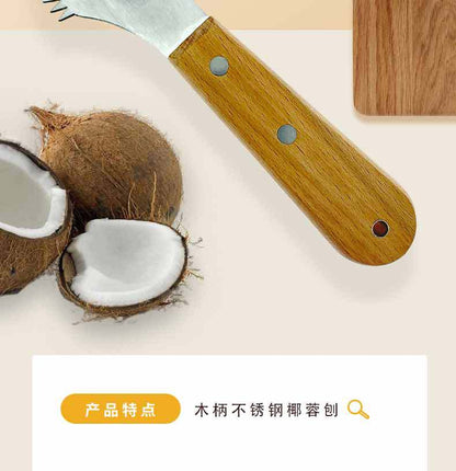 Manual Coconut Grater for Home Use, High-Efficiency Hainan Coconut Shaving and Scraping Tool, Coconut Flakes Making Tool