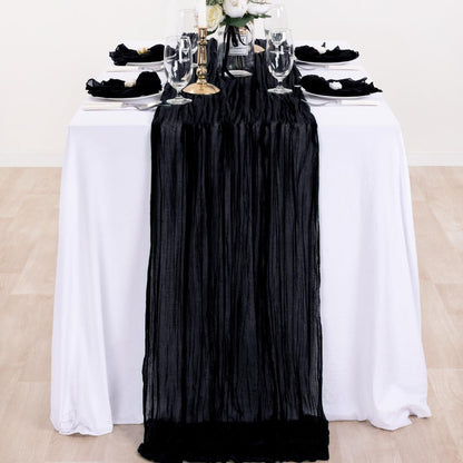 Cross-border foreign trade wholesale Bali yarn wrinkled table flag twist table flag tablecloth wedding party decoration wrinkled table flag