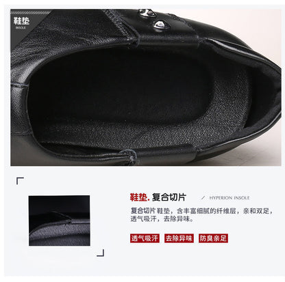 Men's Business Formal Wear Genuine Leather Black Patent Leather Shoes Men's Trendy Shoes for Work Spring and Autumn Korean Style British Pointed Toe Men's Shoes