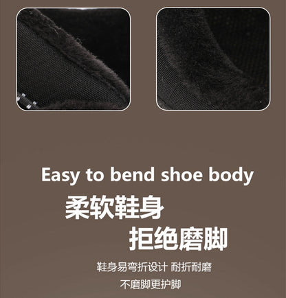 Outdoor Snow Boots, Home Cross-Border Winter New Style, Non-Slip Short Style, Fleece-Lined Warm Cotton Shoes, Thick-Soled Barefoot Five-Toe Shoes