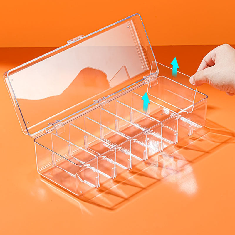 Enlarge 40cm Long Transparent Box Narrow Long Square Storage Box 15cm Wide Water-tight Drawer Finishing