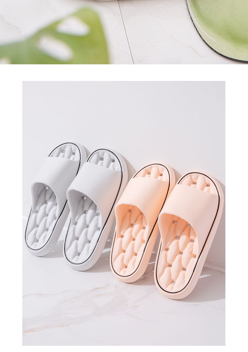 Slippers for Women, Summer Couples, Indoor Home Bathroom Bathing, Leaking, Non-Slip, Thick-Soled, Shit-Stepping Household Sandals, Slippers for Men