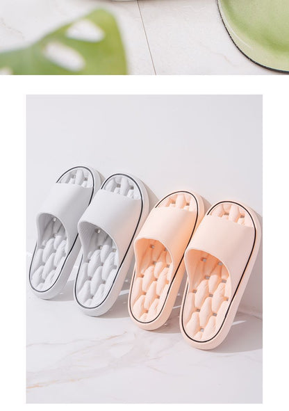 Slippers for Women, Summer Couples, Indoor Home Bathroom Bathing, Leaking, Non-Slip, Thick-Soled, Shit-Stepping Household Sandals, Slippers for Men