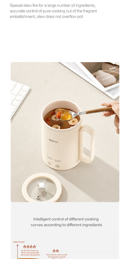 Portable Boiling Cup for Tea Mini Timing Electric Stew Kettle Electric Stew Health Cup Stew and Boiling Integrated Automatic Electric Boiling Cup