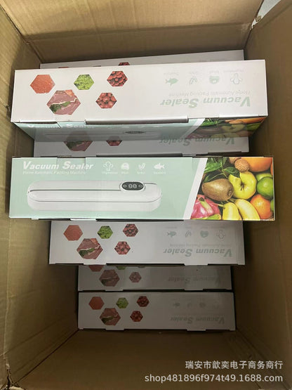 Cross-border vacuum packaging machine household automatic vacuum sealing machine small mini plastic sealing machine portable kitchen fresh-keeping Machine