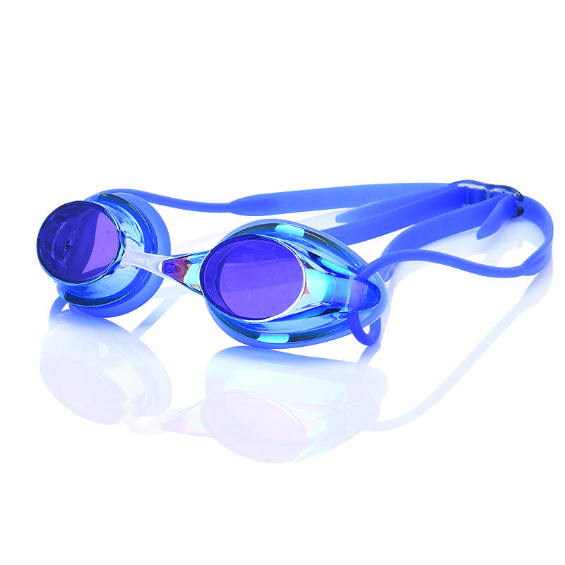 Factory Direct Sales Swimming Goggles Hd Waterproof Anti-Fog Electroplating Color Plated Universal Racing Diving Professional Swimming Goggles Wholesale