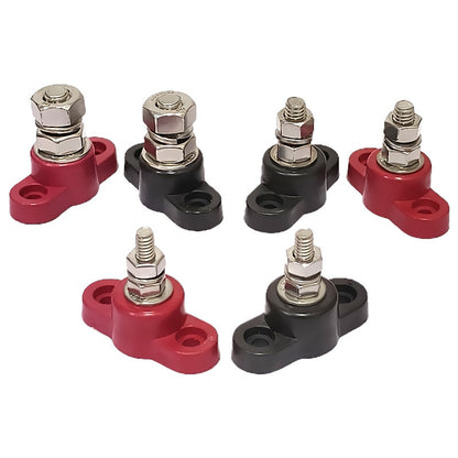 Inch single connection stud red and black pair of car saloon yacht battery modified connection post 3/8 5/16 1/4