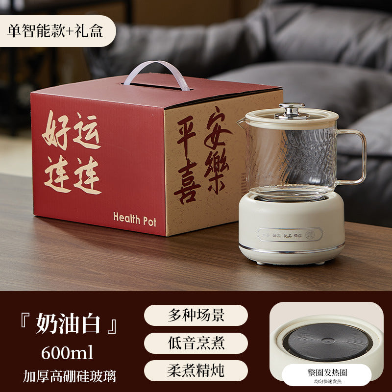 Health Pot Household Multifunctional Full Glass Tea Maker Kettle Small Office Flower Tea Pot Electric Cup Gift