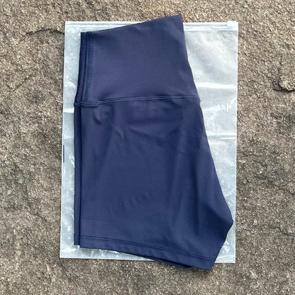 New Nude High-Waist Brushed Shorts Yoga Wear Nylon Shorts Women's Tight Yoga Three-Point Sports Shorts Peach