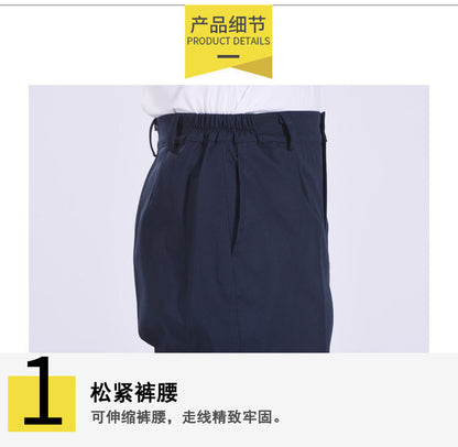 Autumn and Winter Pure Cotton Work Pants for Men, Wear-Resistant Welding Workwear, Blue Construction Site Workshop Handling Work Clothes Pants