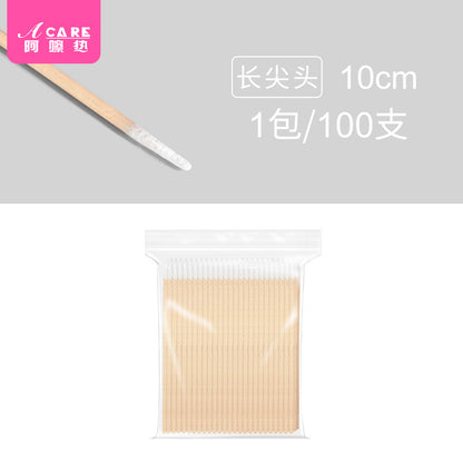 Free Shipping/Cotton Swabs/Tattoo Embroidery A1P20 - Pointed Single/Double-Ended Cotton Sticks for Makeup Removal, Wooden Sticks for Teeth