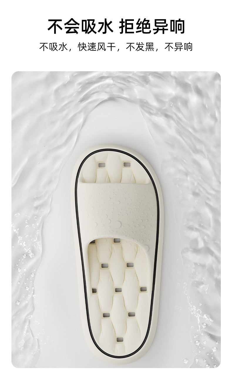 Leakage bathroom slippers ladies summer 2025 new indoor home non-slip bath quick-drying non-stinky feet sandals men