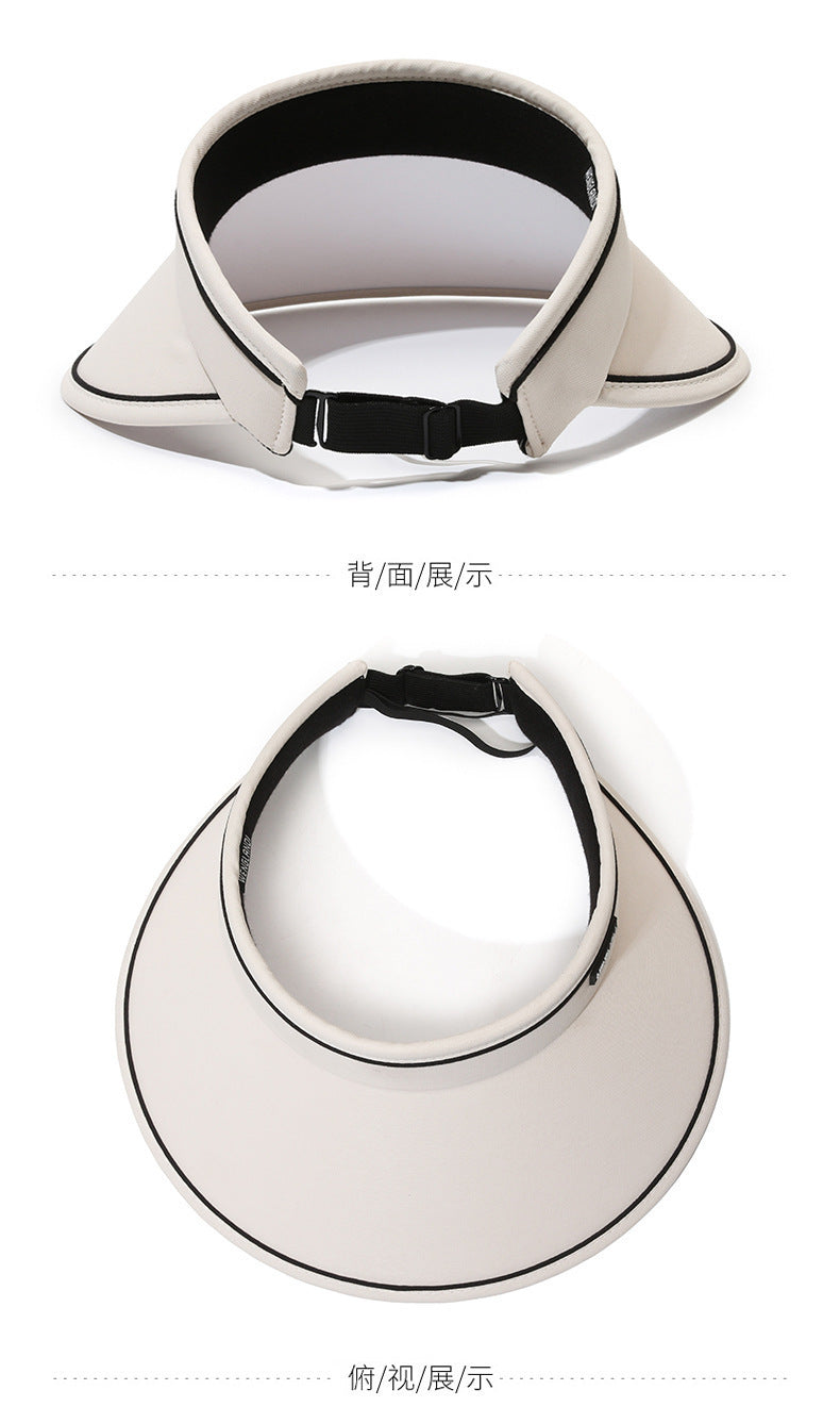 Upf50+ Large Brim Sun Hat for Women, Uv Protection, Open-Top Hat, Cycling Face-Covering Sun Hat, Breathable Ice Silk
