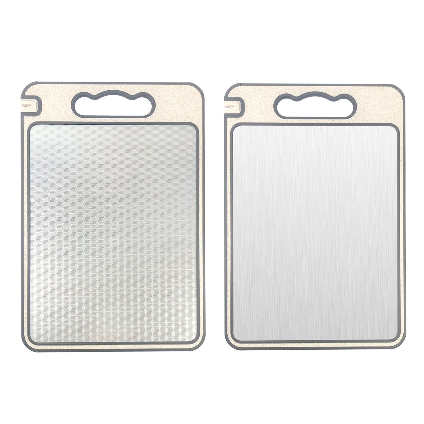Amazon Cross-border Explosions Stainless Steel Wheat Straw Double-sided Cutting Board Thickened Anti-skid Cutting Board Cutting Board Source Factory