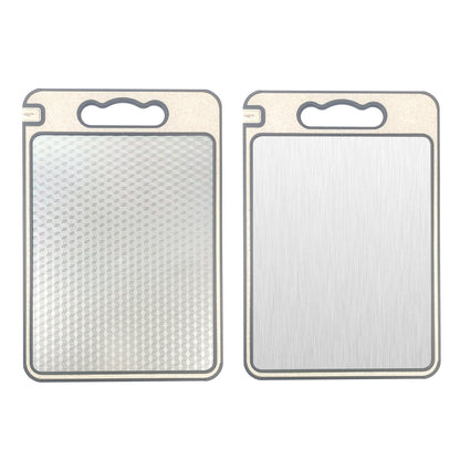 Amazon Cross-border Explosions Stainless Steel Wheat Straw Double-sided Cutting Board Thickened Anti-skid Cutting Board Cutting Board Source Factory