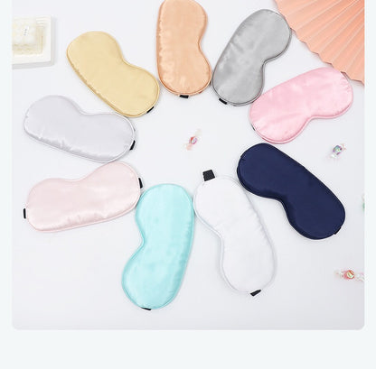 Cross-Border Wholesale Imitation Silk Eye Mask, Light-Blocking, Non-Pressing on the Eyes, Travel and Sleeping Eye Mask, Breathable Sleep Eye Mask, Adjustable