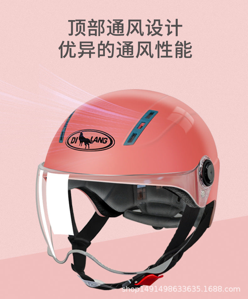 3C certified electric motorcycle helmet summer sun protection Cycling men and women battery half helmet Four Seasons universal helmet