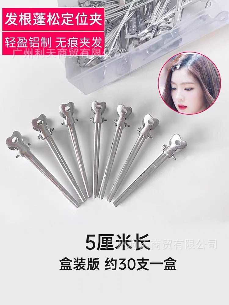 70 aluminum plate hairpin hairpin positioning clip partition clip hand push corrugated clip bangs clip modeling clip long mouth clip